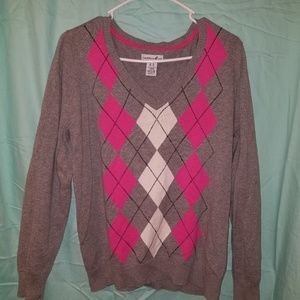 Caribbean Joe lightweight Argyle Sweater